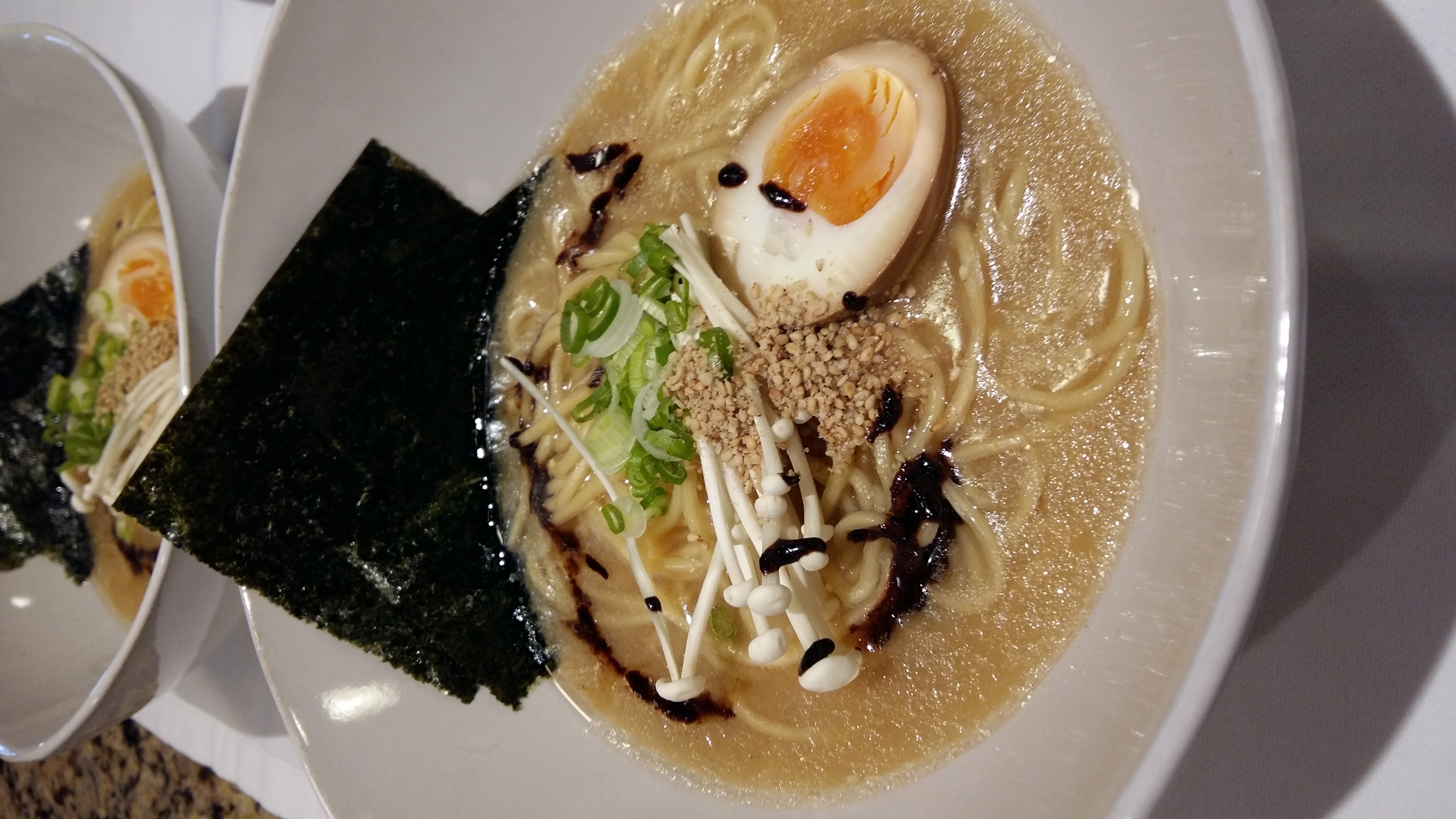 Tonkotsu ramen finished with house black rayu